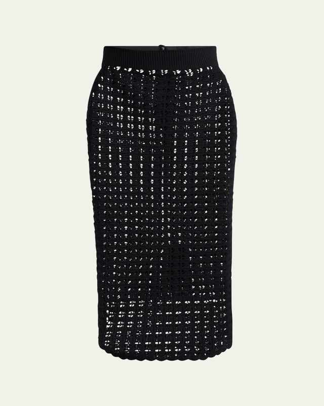 Crochet Pencil Midi Skirt